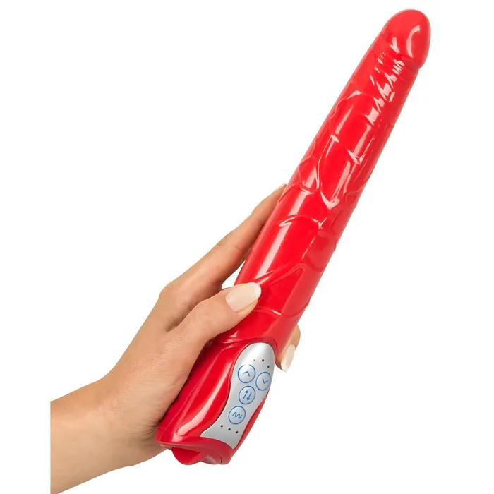 Vibrators You2Toys Red Push Veined Thrusting Vibrator Vibrators You2Toys Red Push Veined Thrusting Vibrator