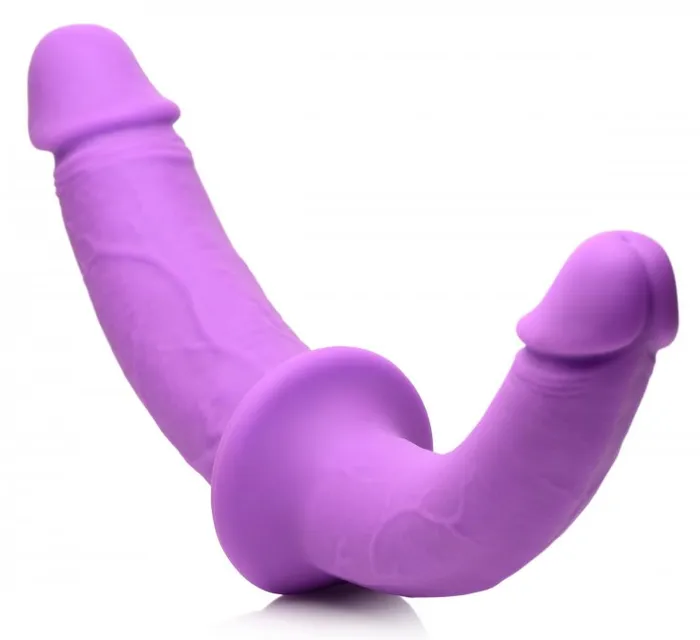 XR Brands Female Sex Toys Strap U Double Charmer Double Dildo W Harness