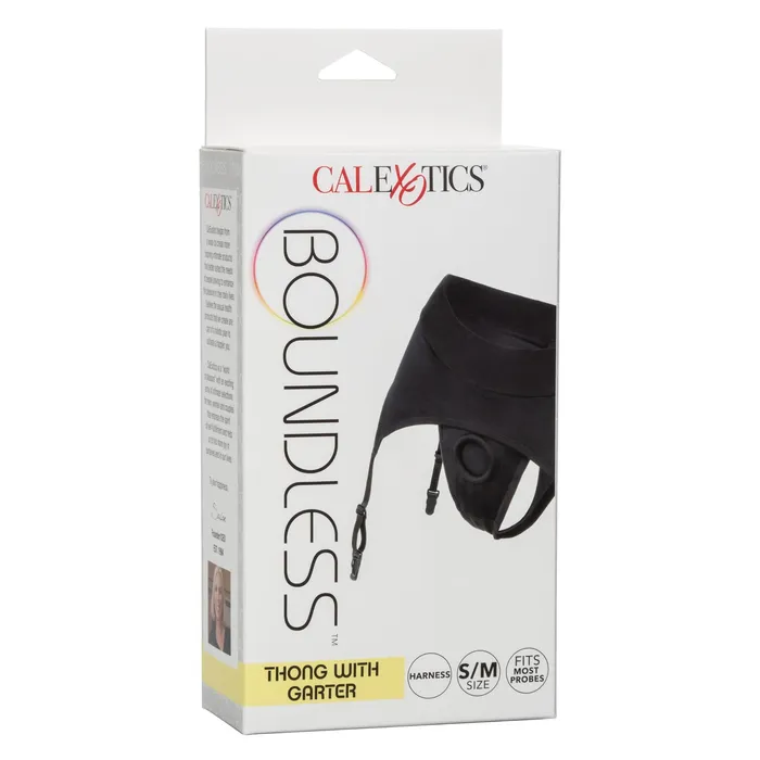 Anal CalExotics Boundless Thong With Garter Sm Black