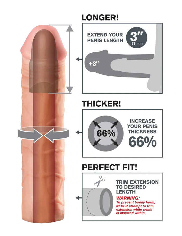 Anal Fantasy XTension Mega 3Inch Extension Flesh Pipedream Anal Fantasy XTension Mega 3Inch Extension Flesh Pipedream
