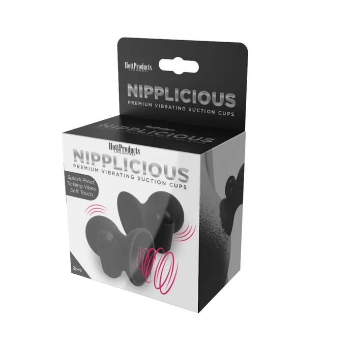 Anal Hott Products Nipplicious Vibrating Nipple Suction Cups Black