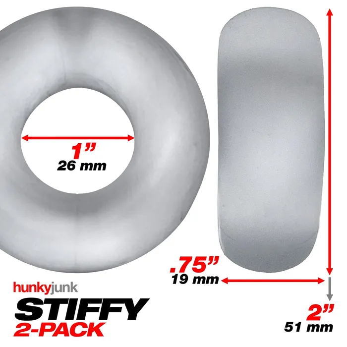 Anal Oxballs Stiffy 2Pack BulgeRings Clear Ice Anal Oxballs Stiffy 2Pack BulgeRings Clear Ice