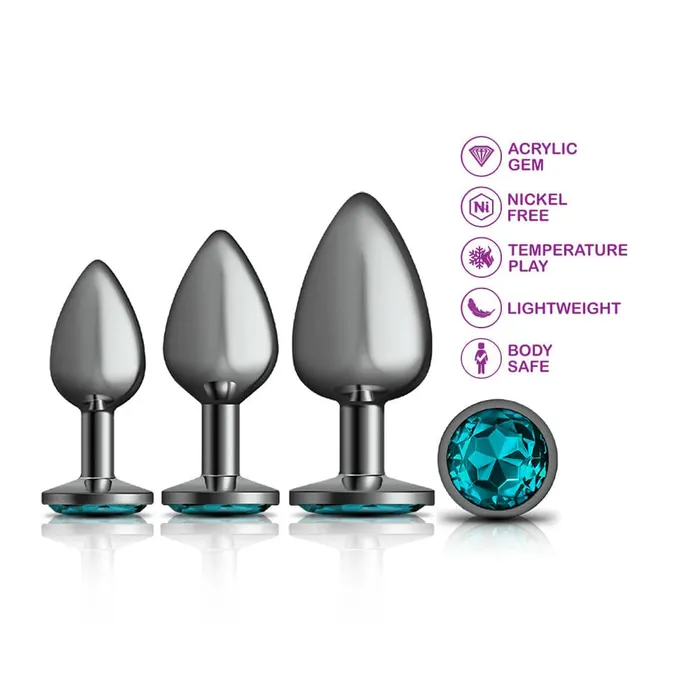 Anal Viben Cheeky Charms Metal Butt Plug Gunmetal Round Teal Kit Preorder Only Anal Viben Cheeky Charms Metal Butt Plug Gunmetal Round Teal Kit Preorder Only