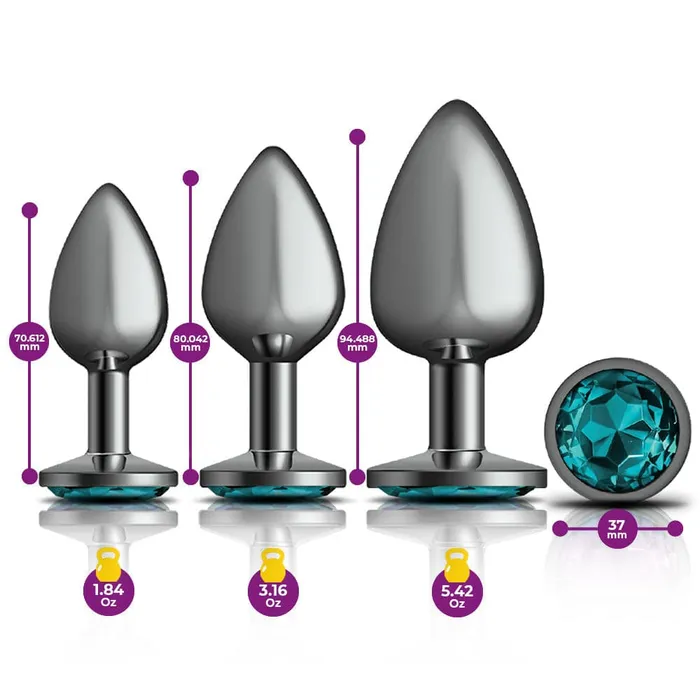 Anal Viben Cheeky Charms Metal Butt Plug Gunmetal Round Teal Kit Preorder Only Anal Viben Cheeky Charms Metal Butt Plug Gunmetal Round Teal Kit Preorder Only