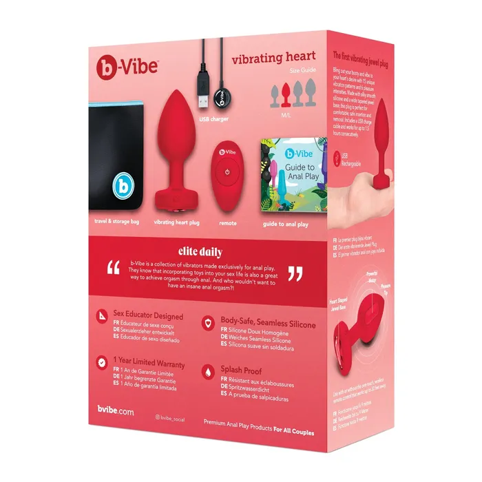 bVibe Vibrating Heart Plug bvibe Anal