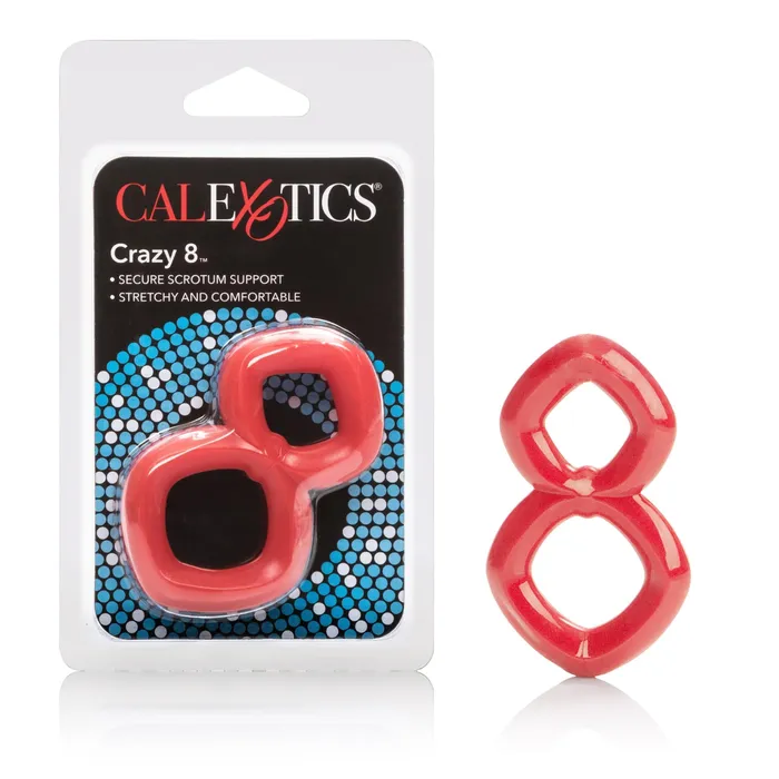 CalExotics Crazy 8 Ring Red Male Sex Toys