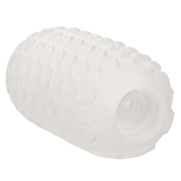 CalExotics Male Sex Toys Boundless Reversible Ribbed Stroker Clear