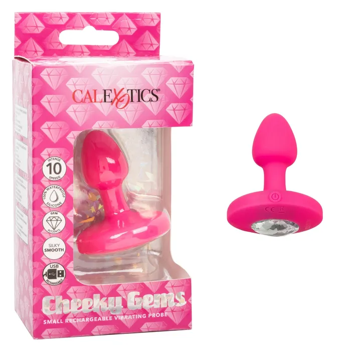 CalExotics Male Sex Toys Cheeky Gems Small Rechargeable Vibrating Probe Pink CalExotics Male Sex Toys Cheeky Gems Small Rechargeable Vibrating Probe Pink