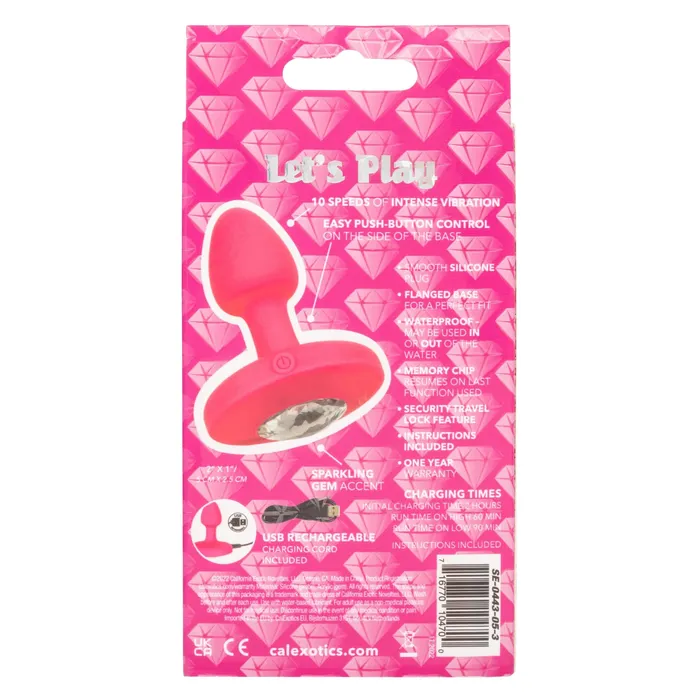 CalExotics Male Sex Toys Cheeky Gems Small Rechargeable Vibrating Probe Pink CalExotics Male Sex Toys Cheeky Gems Small Rechargeable Vibrating Probe Pink