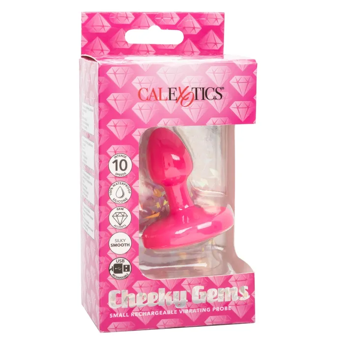 CalExotics Male Sex Toys Cheeky Gems Small Rechargeable Vibrating Probe Pink CalExotics Male Sex Toys Cheeky Gems Small Rechargeable Vibrating Probe Pink