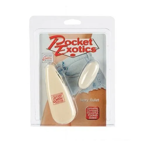 CalExotics Pocket Exotics Vibrating Ivory Bullet Female Sex Toys