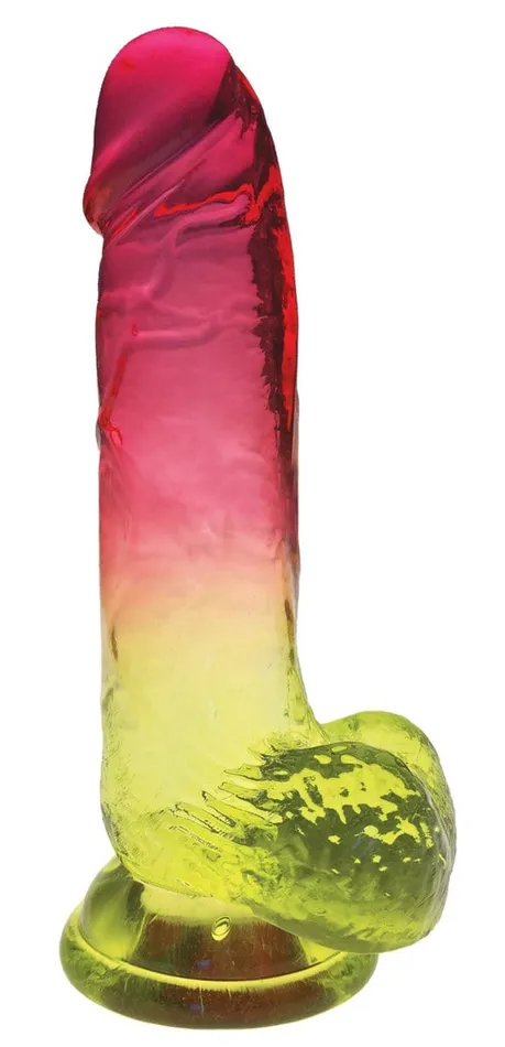 Dildos Shades 8 Inch Gradient Dong Pink and Yellow Icon Brands
