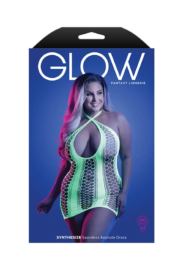 Dildos Synthesize Seamless Keyhole Dress Queen Neon Green Fantasy Lingerie