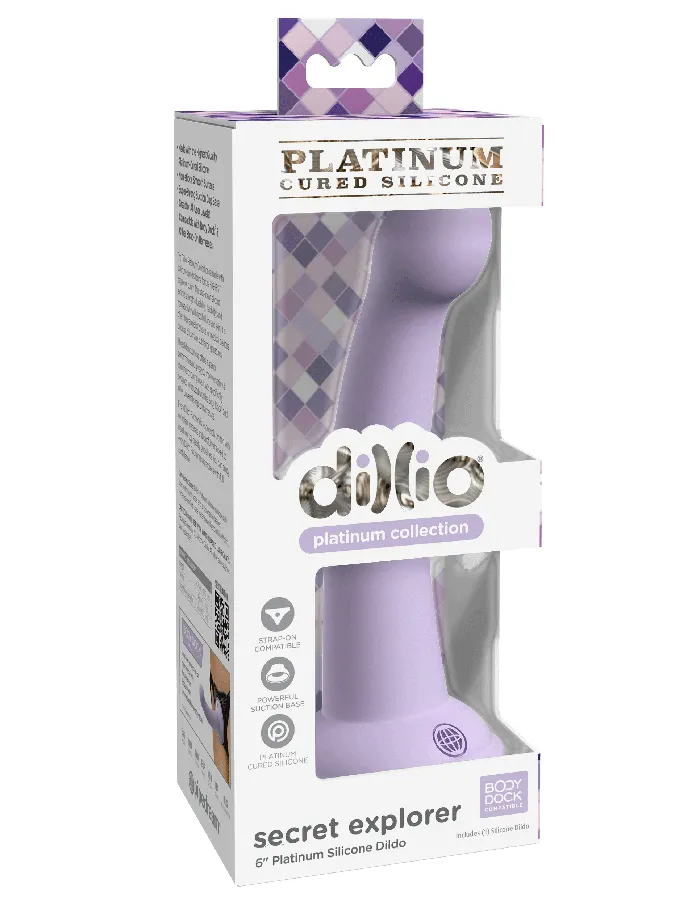 Dillio Platinum Secret Explorer 6 Inch Dildo Purple Pipedream Dildos