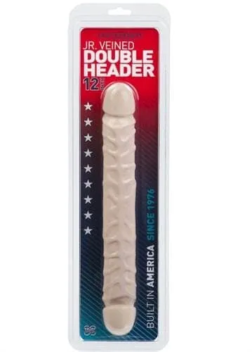Female Sex Toys Doc Johnson Jr Veined Double Header 12 White