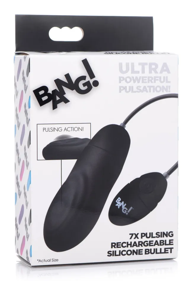 Female Sex Toys Wireless Vibrator 7x Pulsing Rechargeable Bullet XR Brands Bang Female Sex Toys Wireless Vibrator 7x Pulsing Rechargeable Bullet XR Brands Bang