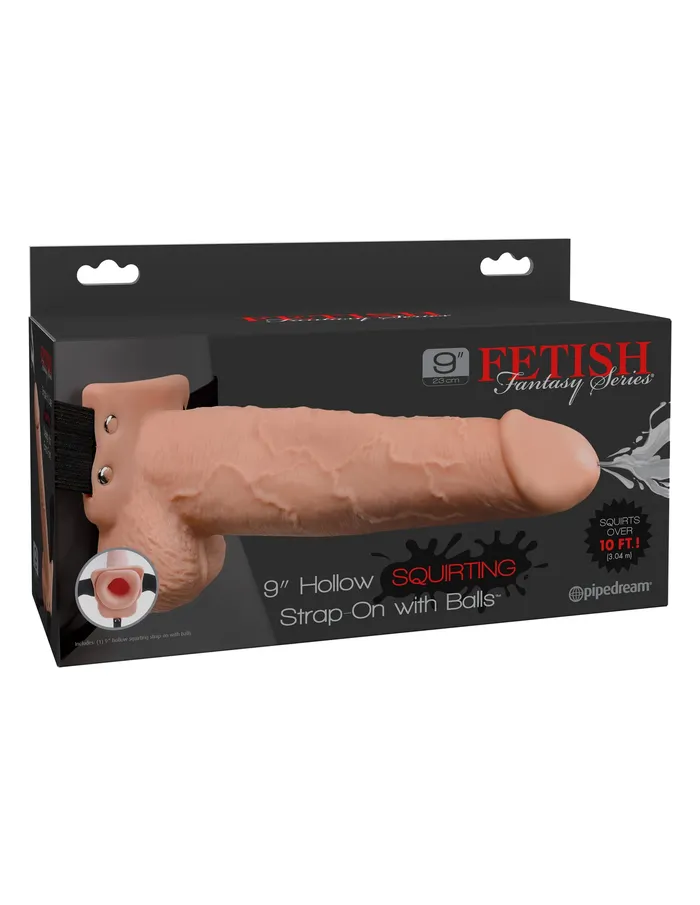 Fetish Fantasy Series 9 Hollow Squirting Strapon With Balls Flesh Pipedream Female Sex Toys Fetish Fantasy Series 9 Hollow Squirting Strapon With Balls Flesh Pipedream Female Sex Toys