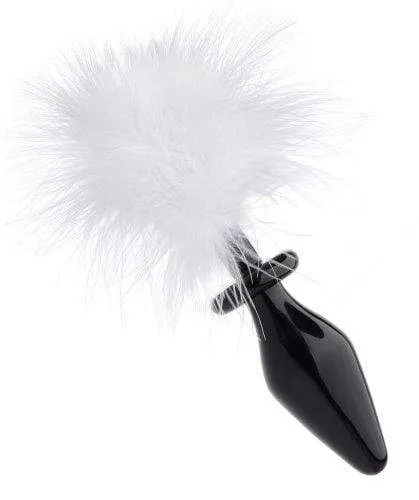 Fluffer Bunny Tail Glass Anal Plug XR Brands Tailz Anal Fluffer Bunny Tail Glass Anal Plug XR Brands Tailz Anal