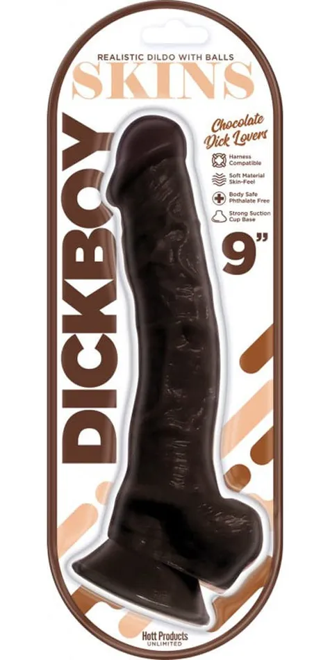 Hott Products Dildos Dickboy Skins Dildo With Balls 9 Inch Chocolate Dick Lovers Hott Products Dildos Dickboy Skins Dildo With Balls 9 Inch Chocolate Dick Lovers