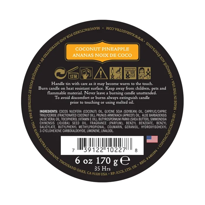 Karma Sutra Couples Kama Sutra Ignite Massage Candle Coconut Pineapple