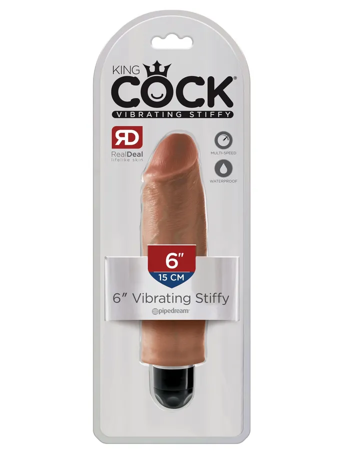 King Cock 6 Vibrating Stiffy Tan Pipedream Dildos