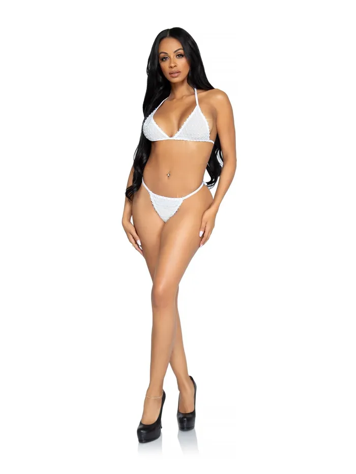 Leg Avenue Anal 2 Pc Tempest Bikini Set White One Size