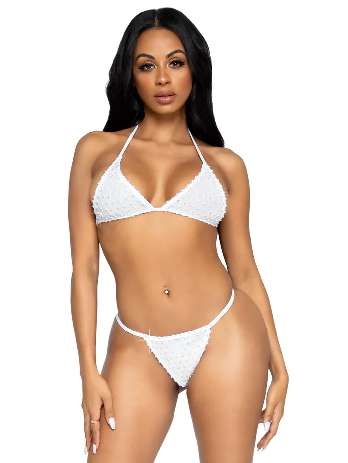 Leg Avenue Anal 2 Pc Tempest Bikini Set White One Size Leg Avenue Anal 2 Pc Tempest Bikini Set White One Size