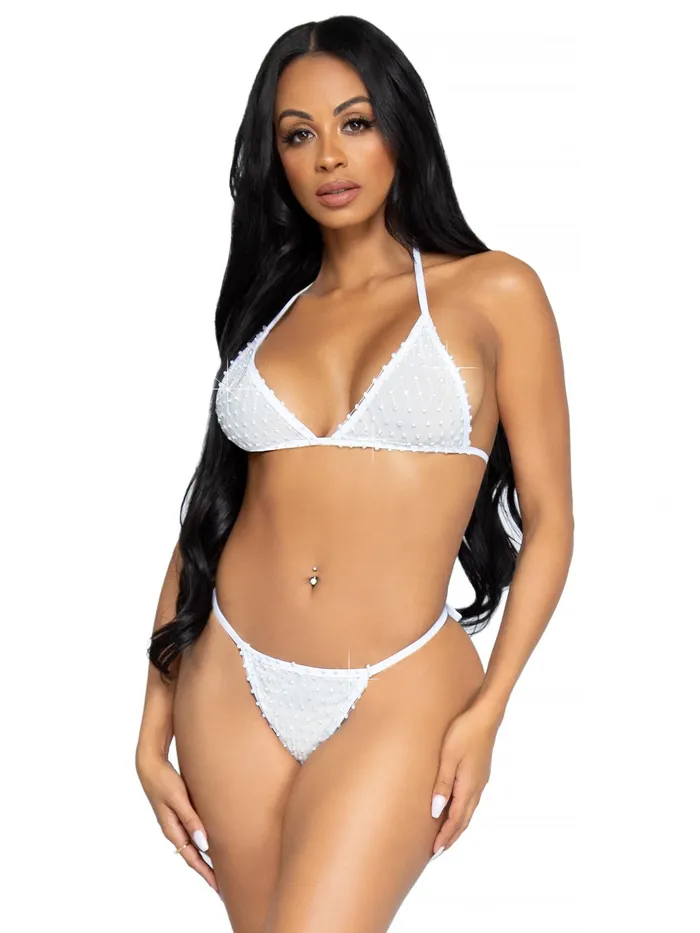Leg Avenue Anal 2 Pc Tempest Bikini Set White One Size Leg Avenue Anal 2 Pc Tempest Bikini Set White One Size