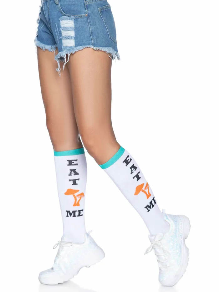 Leg Avenue Vibrators Eat Me Knee Highs Leg Avenue Vibrators Eat Me Knee Highs
