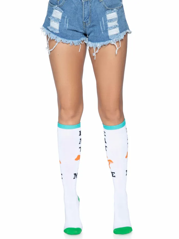 Leg Avenue Vibrators Eat Me Knee Highs Leg Avenue Vibrators Eat Me Knee Highs