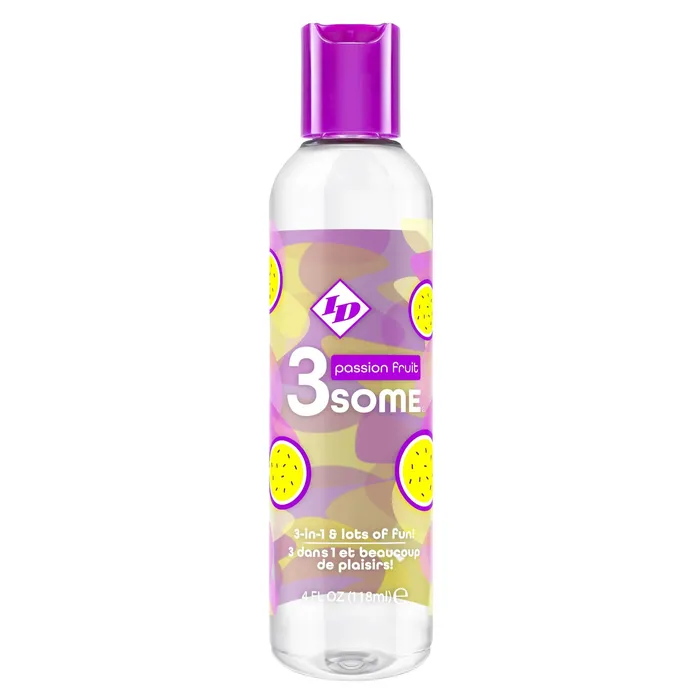 Lubricants 3some 3in1 Lubricant Passion Fruit 4 Fl Oz ID Lubricants