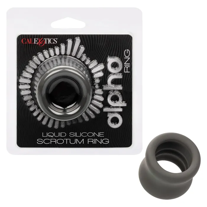 Male Sex Toys CalExotics Alpha Liquid Silicone Scrotum Ring Gray Male Sex Toys CalExotics Alpha Liquid Silicone Scrotum Ring Gray