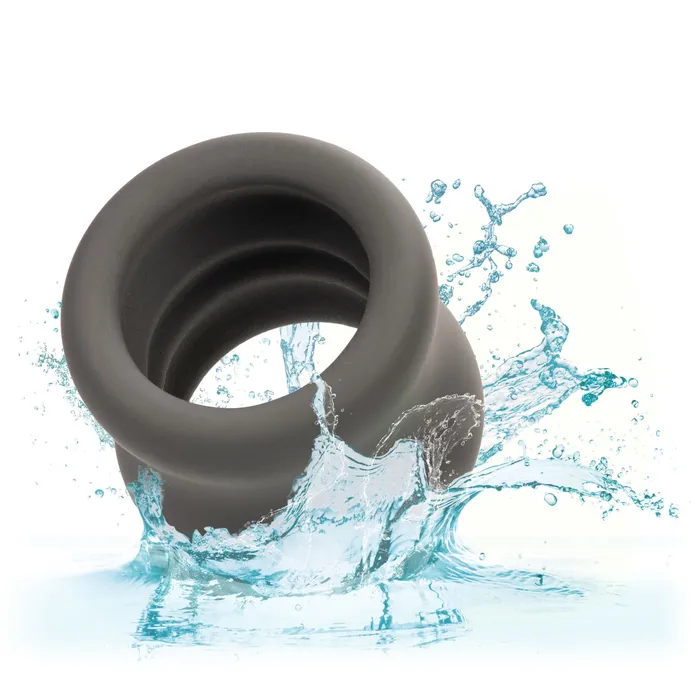 Male Sex Toys CalExotics Alpha Liquid Silicone Scrotum Ring Gray Male Sex Toys CalExotics Alpha Liquid Silicone Scrotum Ring Gray