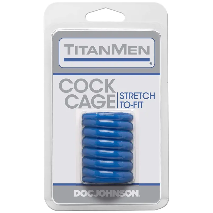 Male Sex Toys Titanmen Cock Cage Blue Doc Johnson Male Sex Toys Titanmen Cock Cage Blue Doc Johnson