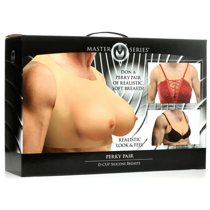 Master Series Perky Pair DCup Silicone Breasts XR Brands Master Series Male Sex Toys Master Series Perky Pair DCup Silicone Breasts XR Brands Master Series Male Sex Toys