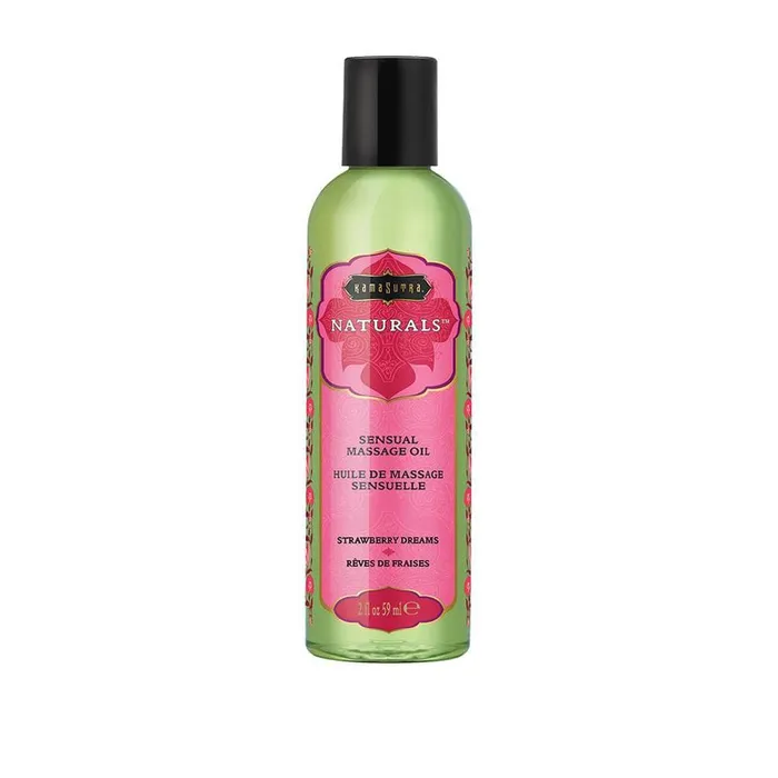 Naturals Massage Oil Strawberry Dreams 2 Fl Oz 59 ml Kama Sutra Couples