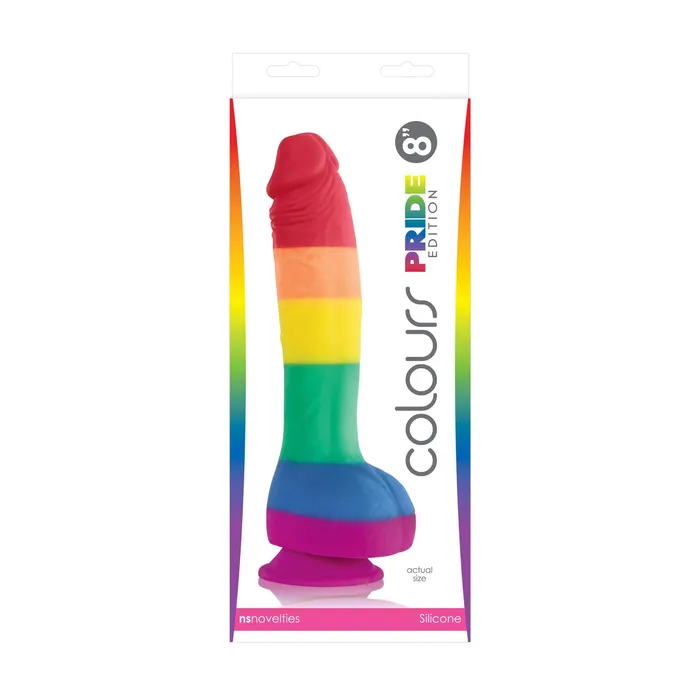 nsnovelties Dildos Colours Pride Edition 8 Inch Dong Rainbow
