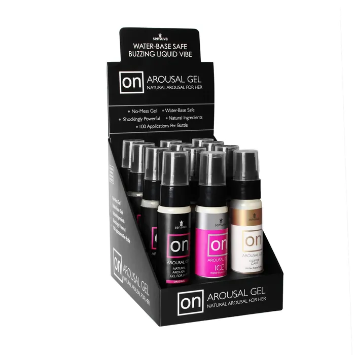 On Arousal Gels 12 Piece Display With Tester Sensuva Female Sex Toys