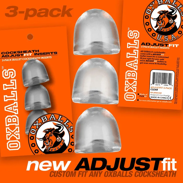 Oxballs Female Sex Toys Cocksheath Adjustfit 3 Pack Bullet Inserts Oxballs Female Sex Toys Cocksheath Adjustfit 3 Pack Bullet Inserts