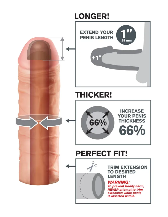 Pipedream Fantasy XTension Mega 1Inch Extesion Anal Pipedream Fantasy XTension Mega 1Inch Extesion Anal