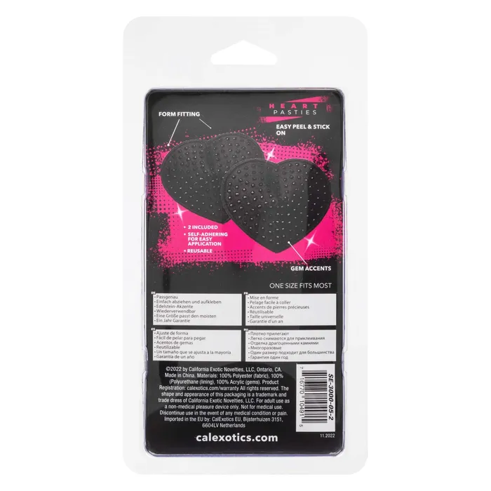 Radiance Heart Pasties Black CalExotics Anal Radiance Heart Pasties Black CalExotics Anal
