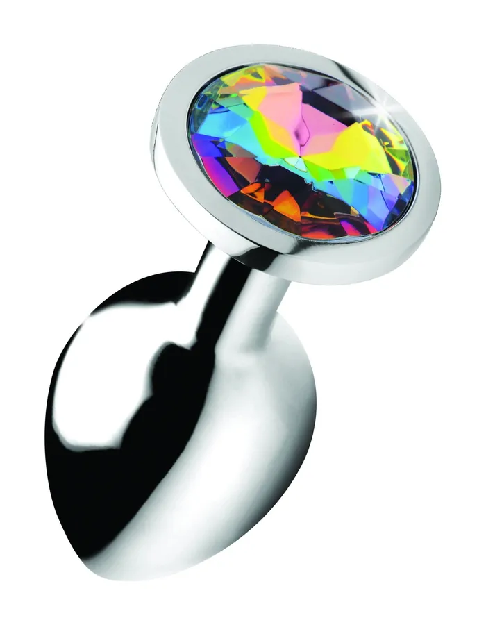 Rainbow Prism Gem Anal Plug Medium XR Brands Booty Sparks Male Sex Toys