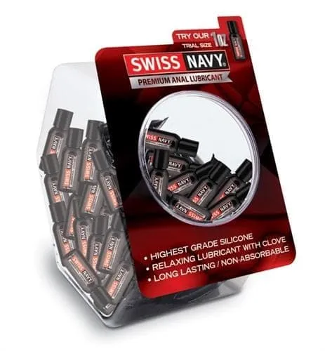 Swiss Navy Silicone Based Anal 50 Count Bowl 1 Oz Bottles MD Science Lab Anal
