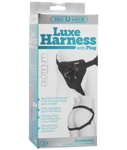 VacULock Platinum Edition Luxe Harness Black Doc Johnson Female Sex Toys