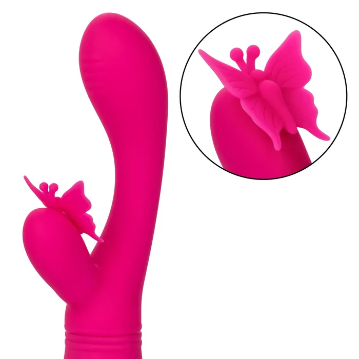 Vibrators CalExotics Rechargeable Butterfly Kiss Flutter Pink