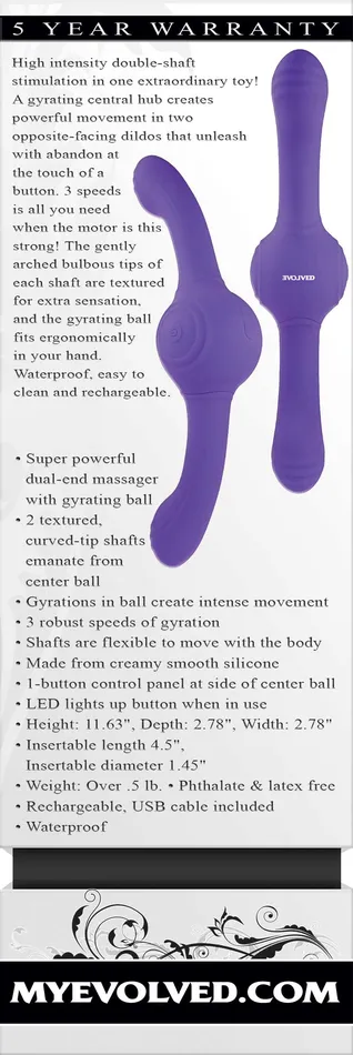 Vibrators Our Gyro Vibe Purple Evolved Novelties Vibrators Our Gyro Vibe Purple Evolved Novelties