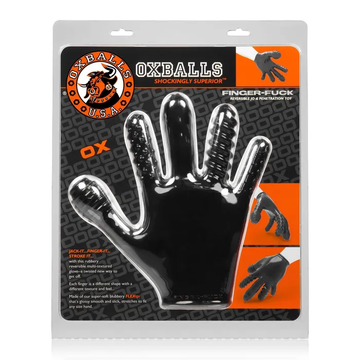 Vibrators Oxballs Finger Fuck Reversible Jo Penetration Toy Black