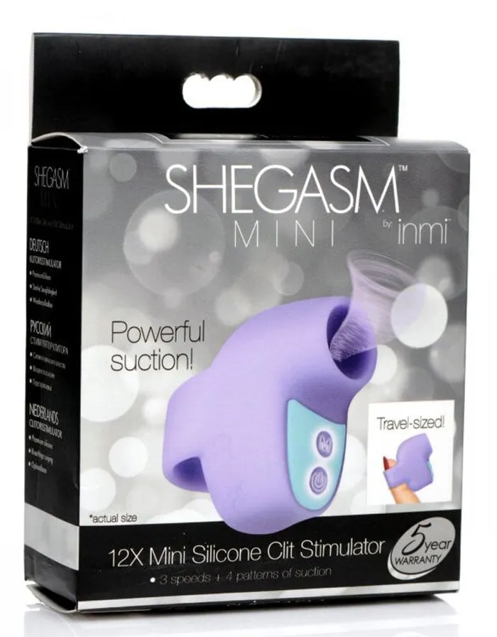 XR Brands inmi Female Sex Toys Shegasm Mini 12x Mini Silicone Clit Stimulator Purple XR Brands inmi Female Sex Toys Shegasm Mini 12x Mini Silicone Clit Stimulator Purple